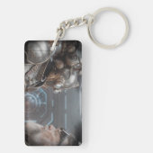 Het wetenschappelijke dubbele acryl sleutelhanger (achterkant)