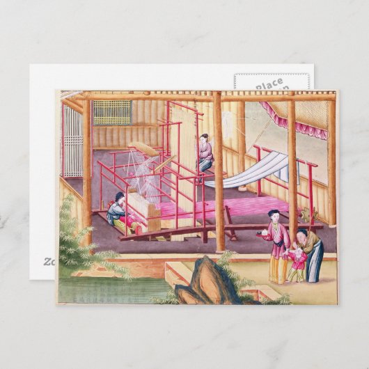 Het weven briefkaart (Voorkant / Achterkant)