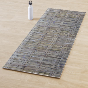 Het wevende patroon van het bamboe yogamat