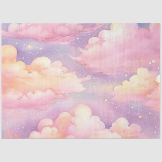 Het whimsical Pastel Cloud Series Design 10 Tissuepapier (Voorkant)