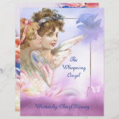 Het Whispering Angel Hoesje Persoonlijk Briefpapie (Voorkant / Achterkant)