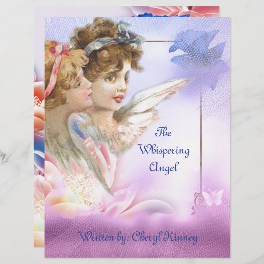 Het Whispering Angel Hoesje Persoonlijk Briefpapie (Voorkant / Achterkant)