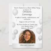 Het White Soirée verjaardagsfeest Kaart (Voorkant)