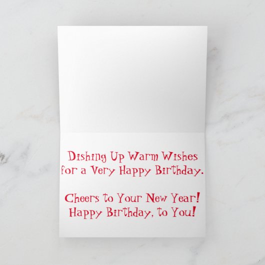 "Het White Starline Eetcafé" Verjaardagskaart Kaart (Binnen)