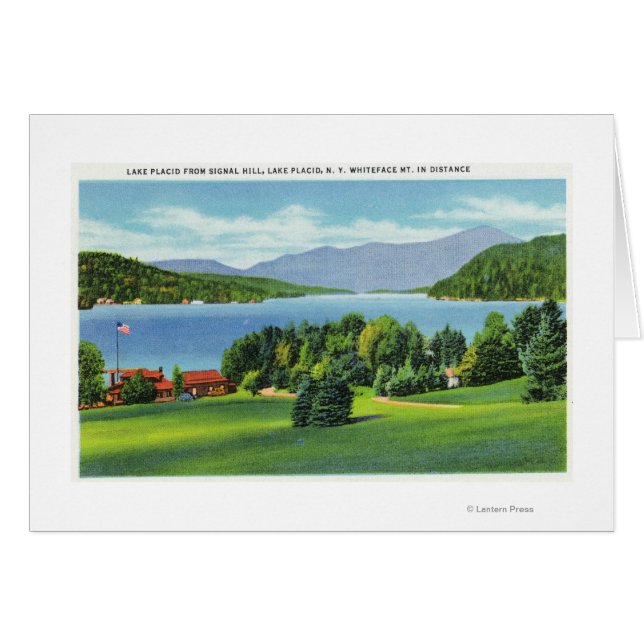 Het Whiteface-meer op afstand (Voorkant Horizontaal)