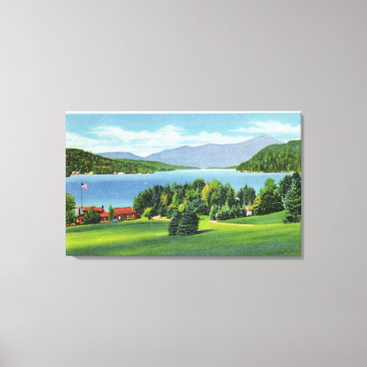 Het Whiteface-meer op afstand Canvas Afdruk (Voorkant)