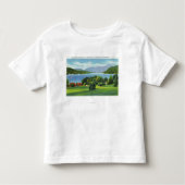 Het Whiteface-meer op afstand Kinder Shirts (Voorkant)