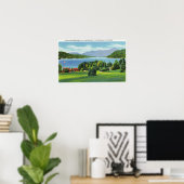 Het Whiteface-meer op afstand Poster (Thuiskantoor)
