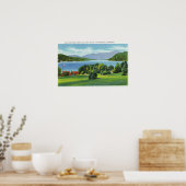 Het Whiteface-meer op afstand Poster (Keuken)