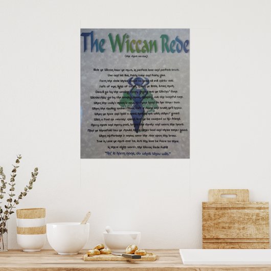 Het Wiccan Rede Canvas Poster (Keuken)