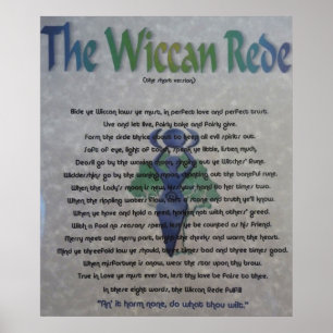 Het Wiccan Rede Canvas Poster