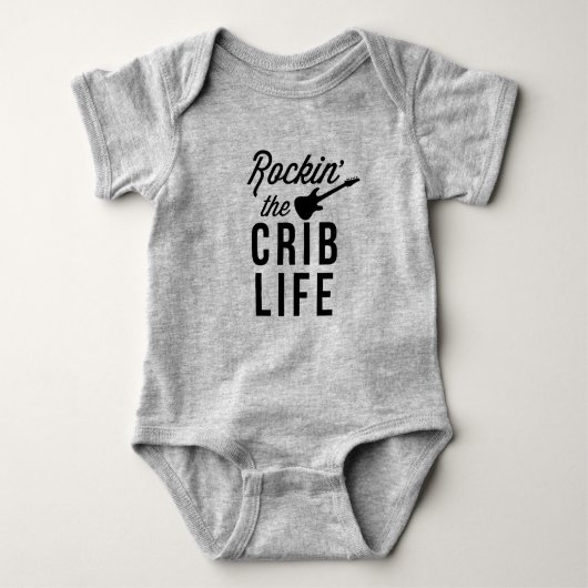 Het Wieg Life Funny Music Baby T-shirt (Voorkant)