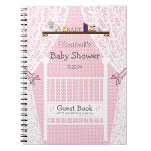 Het Wieg van het baby met Boek van de Gast van het Notitieboek