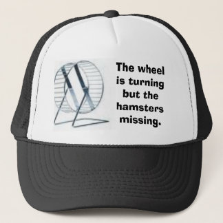 Het wiel draait, maar de hamsters... trucker pet