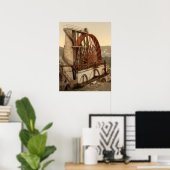 Het wiel, Laxey, het eiland van Man, de Druk van h Poster (Thuiskantoor)