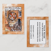 Het wiel van de Fortune Tarot-kaart Visitekaartje (Voorkant / Achterkant)