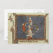 Het wiel van de Fortune, van de Moralize Briefkaart (Voorkant / Achterkant)