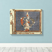 Het wiel van de Fortune, van de Moralize Canvas Afdruk (Insitu (Houten vloer))