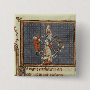 Het wiel van de Fortune, van de Moralize Vierkante Button 5,1 Cm