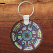 Het wiel van de lijn van de Tijdopgave Sleutelhanger (Voorkant)
