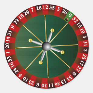 Het Wiel van de roulette Ronde Sticker