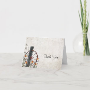 Het Wiel van de Wagen van het land - dank u Bedankkaart