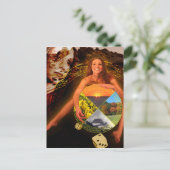 Het wiel van Fortune Tarot Card Art Briefkaart (Staand voorkant)