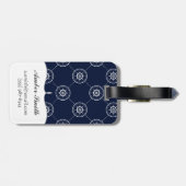 Het wielpatroon van de kapitein bagagelabel (Achterkant horizontaal)