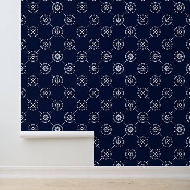 Het wielpatroon van de kapitein behang (Applicatie)
