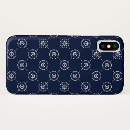 Het wielpatroon van de kapitein Case-Mate iPhone case (Achterkant (horizontaal))