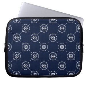 Het wielpatroon van de kapitein laptop sleeve