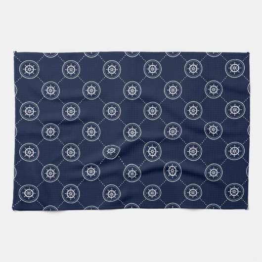 Het wielpatroon van de kapitein theedoek (Horizontaal)