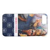 Het wielpatroon van de kapitein | Uw foto en tekst Case-Mate iPhone Case (Achterkant (Horizontaal))