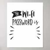 Het WiFi-wachtwoord is: Poster (Voorkant)