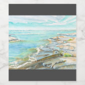 Het wijnlabel van de Grote Meren Wijn Etiket (Enkel label)