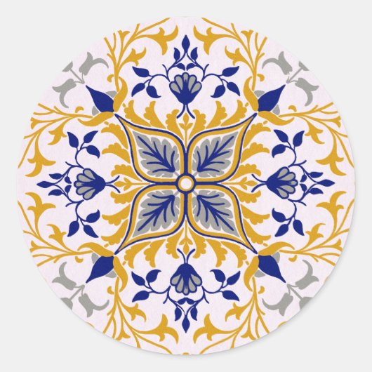 Het wijnpatroon van William Morris Ronde Sticker (Voorkant)