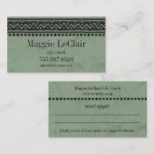 Het wijze Groene Professionele Visitekaartje van Afsprakenkaartje (Voorkant / Achterkant)