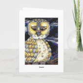 Het wijze Oude Wenskaart van de Uil Kaart (Achterkant)