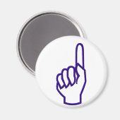 Het wijzen van vinger/hand magneet (Voorkant / Achterkant)