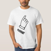 Het wijzen van vinger met de tekstIvre T-shirt (Voorkant)