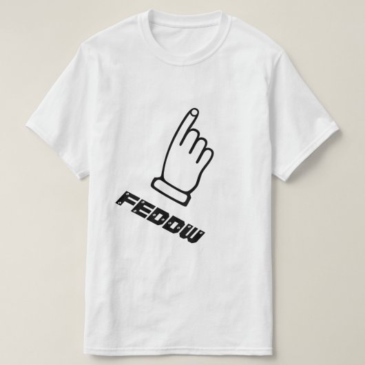 Het wijzen van vinger met de tekststroom t-shirt (Design voorkant)