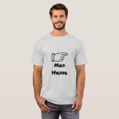 Het wijzen van vinger met tekst Med Henne T-shirt (Voorkant volledig)