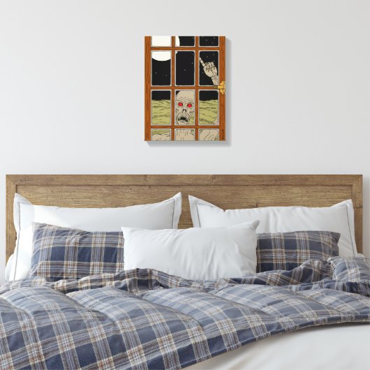 Het wil in verschrikkelijke kunst komen canvas afdruk (Insitu (Slaapkamer))