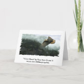 Het WILD Kaal Eagle & Nevelige BosWenskaarten Kaart (Achterkant)