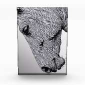 Het Wild Minimalist Line Art Horse Fotoblokken (Voorkant)