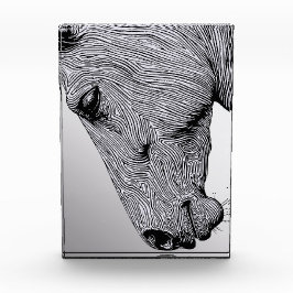 Het Wild Minimalist Line Art Horse Fotoblokken