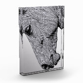 Het Wild Minimalist Line Art Horse Fotoblokken (Links)