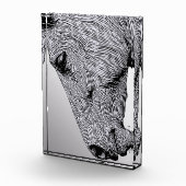 Het Wild Minimalist Line Art Horse Fotoblokken (Rechts)