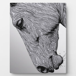 Het Wild Minimalist Line Art Horse Fotoplaat