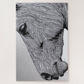 Het Wild Minimalist Line Art Horse Legpuzzel (Verticaal)